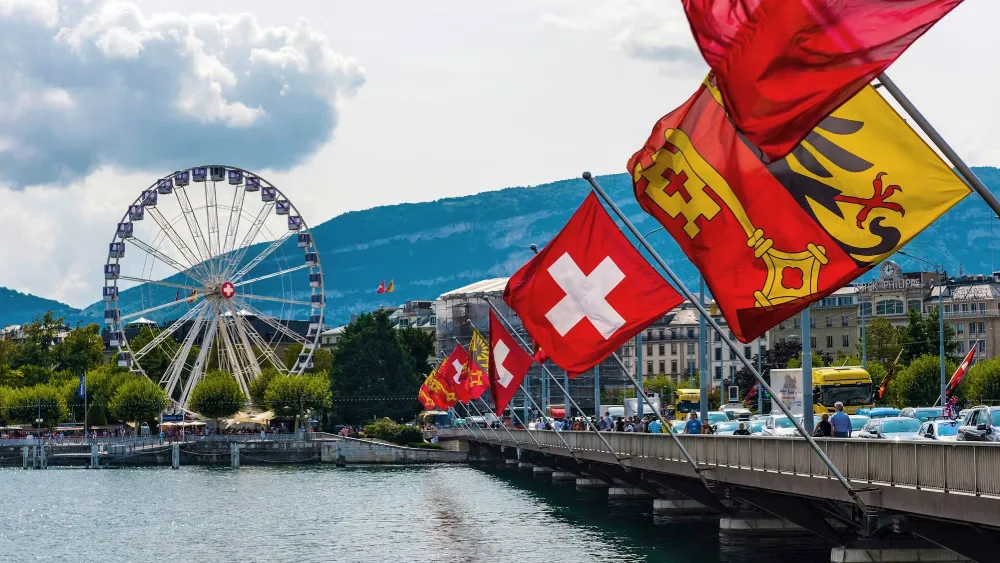 Geneva - View from Mont Blanc Bridge